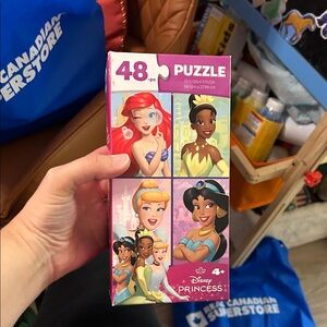 Disney princesses kids jigsaw puzzle 48 pieces never opened Cinderella Tiana